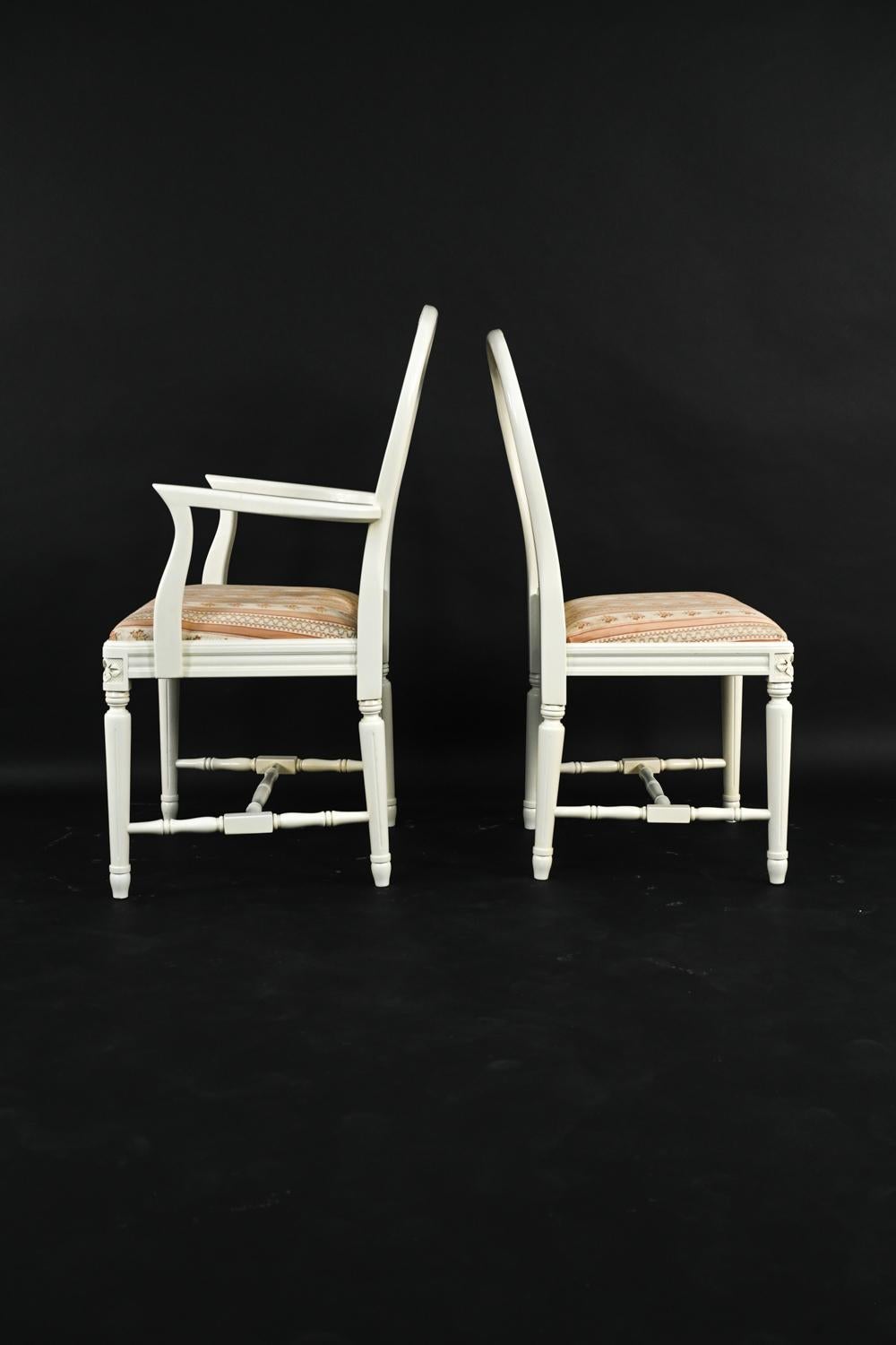 Late 20th Century Swedish Gustavian-Style Dining Suite by City Möbler AB 7