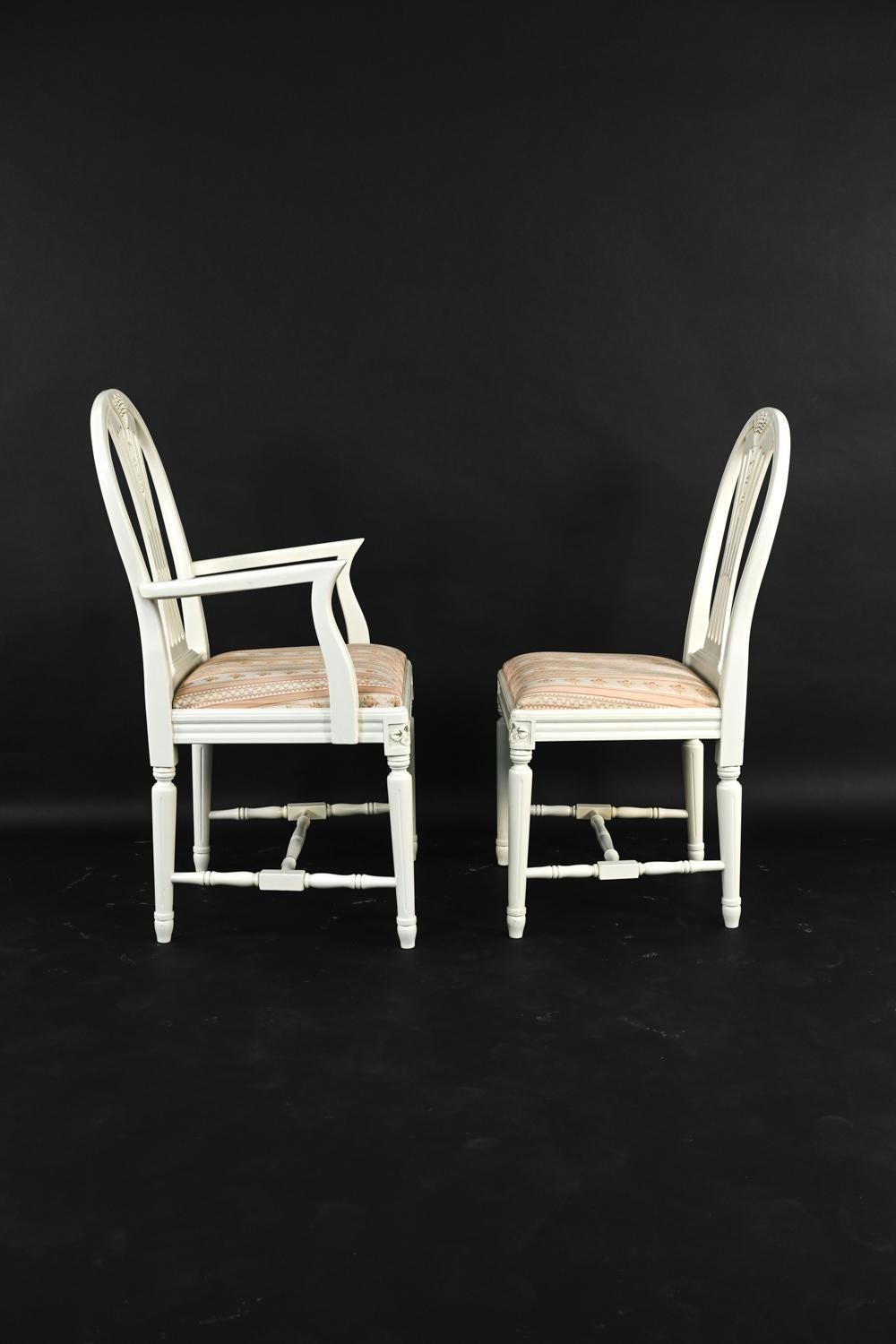 Late 20th Century Swedish Gustavian-Style Dining Suite by City Möbler AB 5