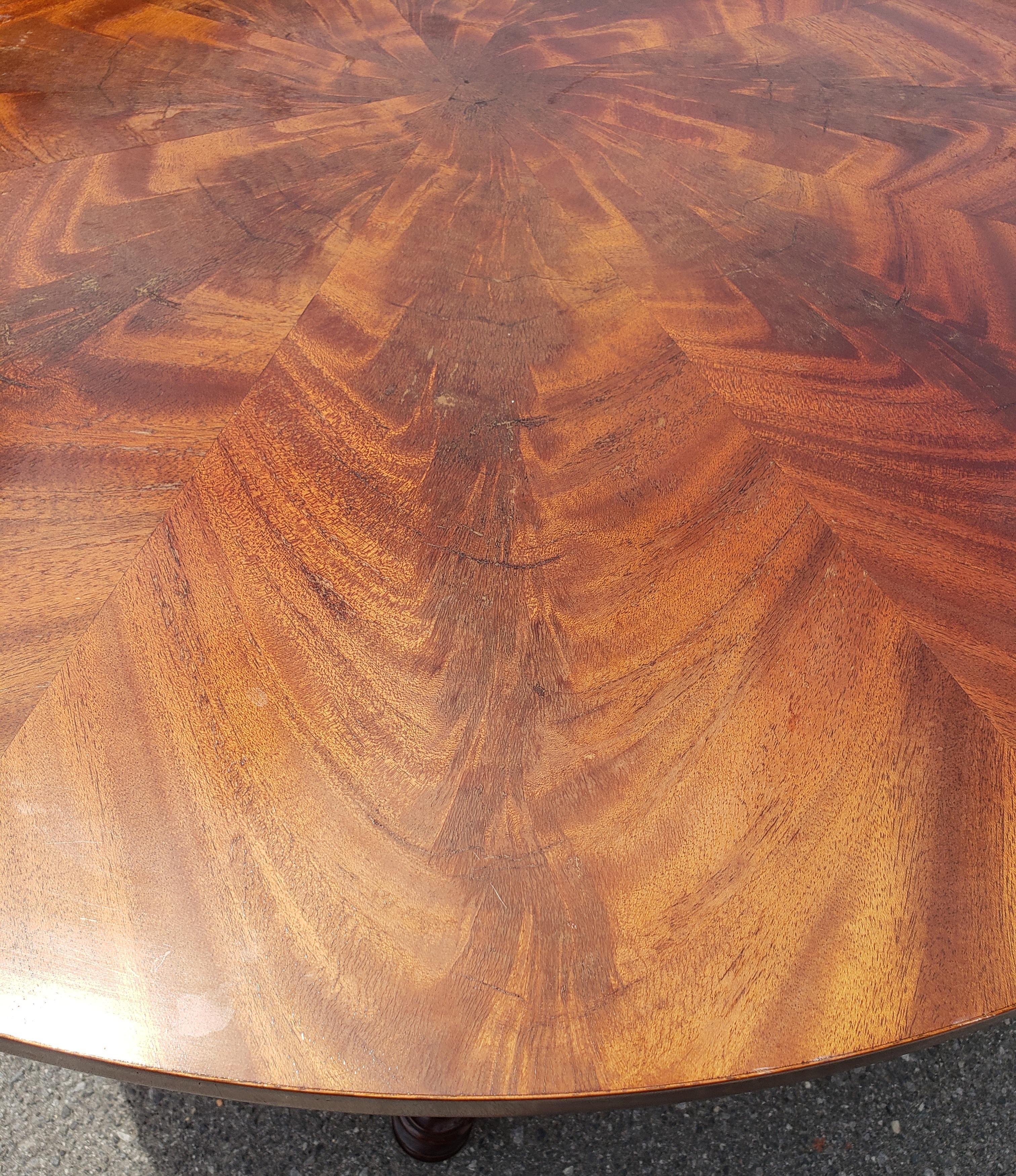 Late 20th Century Swirl Mahogany Breakfast Table or Center Table 1