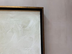 Late 20th century textured monotone white and pink abstract painting