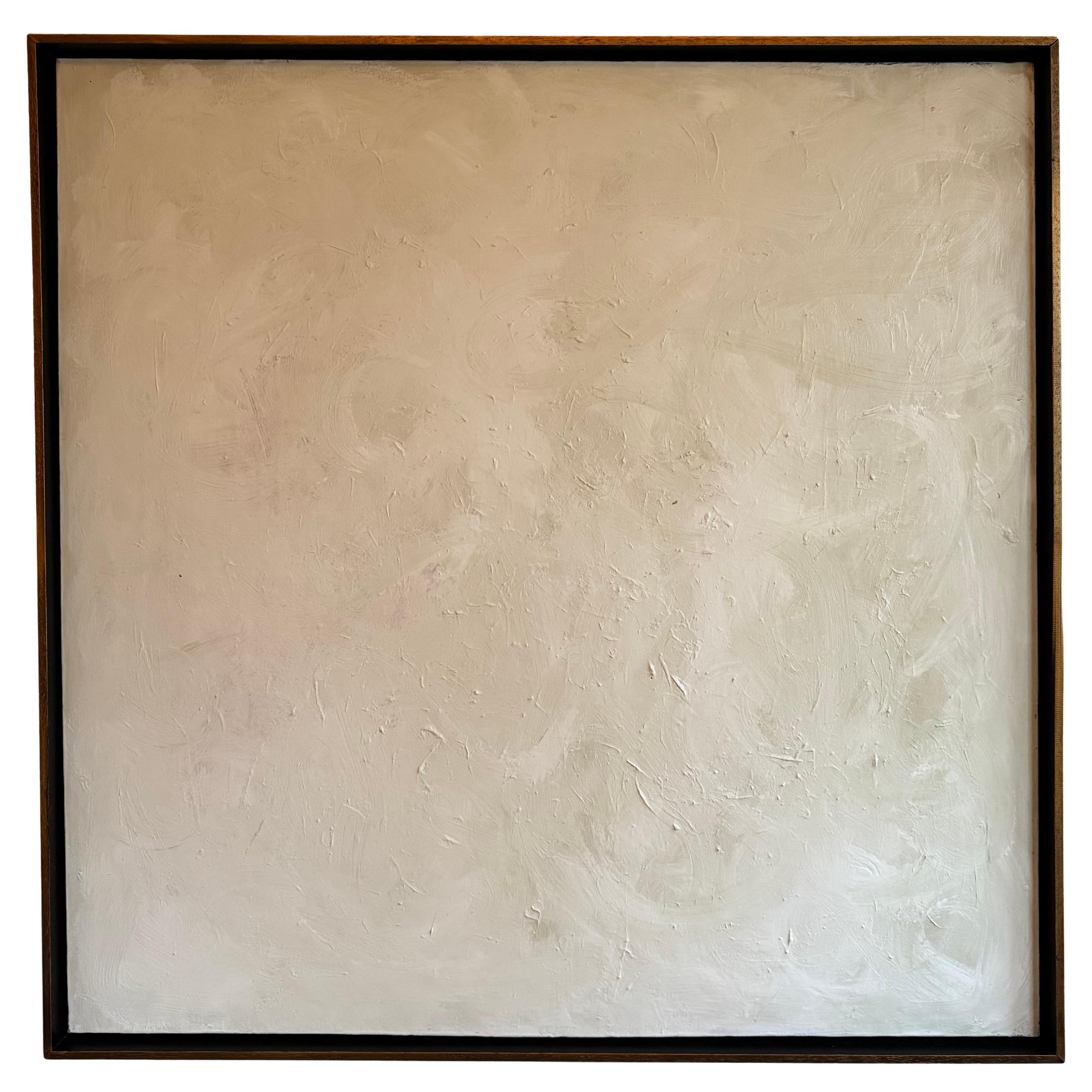 Textured Monotone Abstract Painting, Oil on Canvas For Sale at 1stDibs