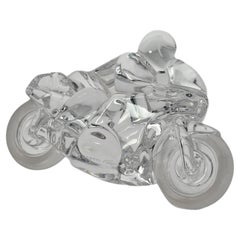 Escultura de motocicleta de cristal "El circuito" de Daum, finales del siglo XX