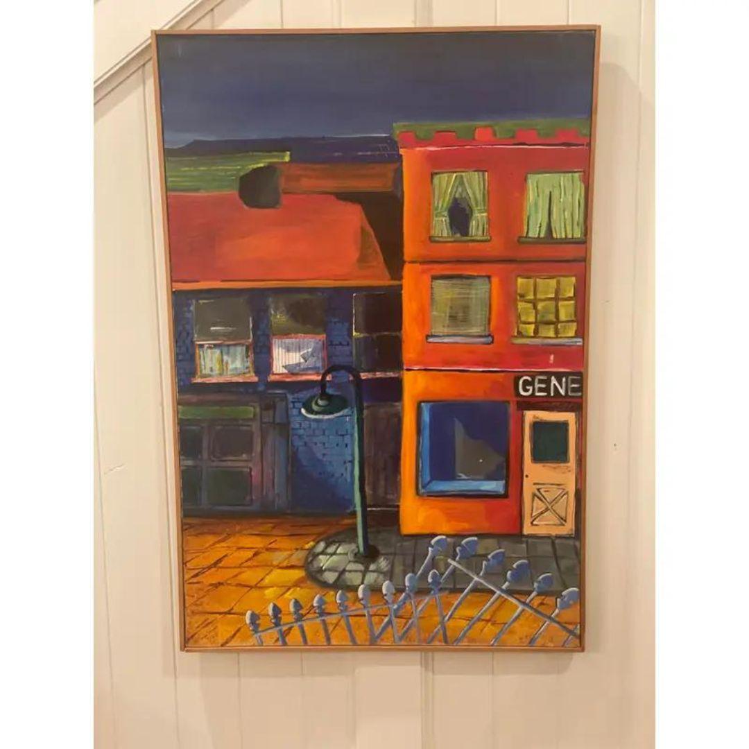 « The Corner General Store », peinture acrylique moderne originale de la fin du 20e siècle en vente 4