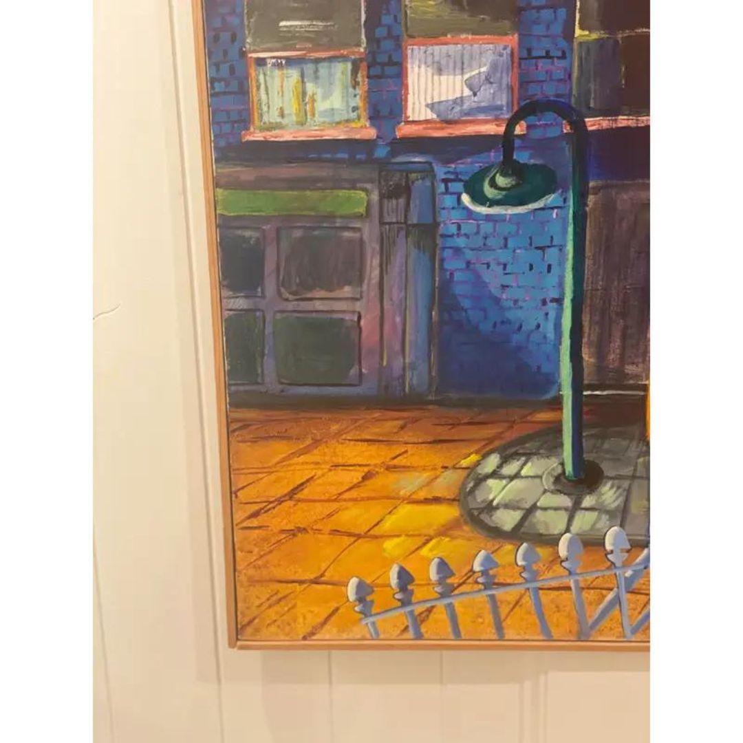 « The Corner General Store », peinture acrylique moderne originale de la fin du 20e siècle en vente 2