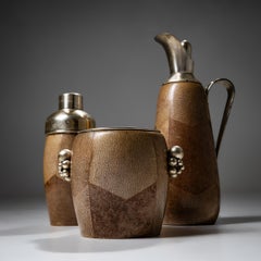 Juego de bar de tres piezas de finales del siglo XX de Aldo Tura, Italia