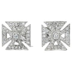 Platinum Stud Earrings