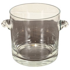 Late 20th Century Tiffany & Co. Modern Clear Crystal Champagne Ice Bucket