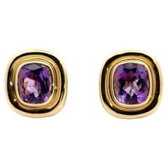 Ende des 20. Jahrhunderts Tiffany & Co. Paloma Picasso Amethyst 18KYG Ohrclip-Ohrringe