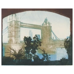 Late 20th Century Tower Bridge London Etching
