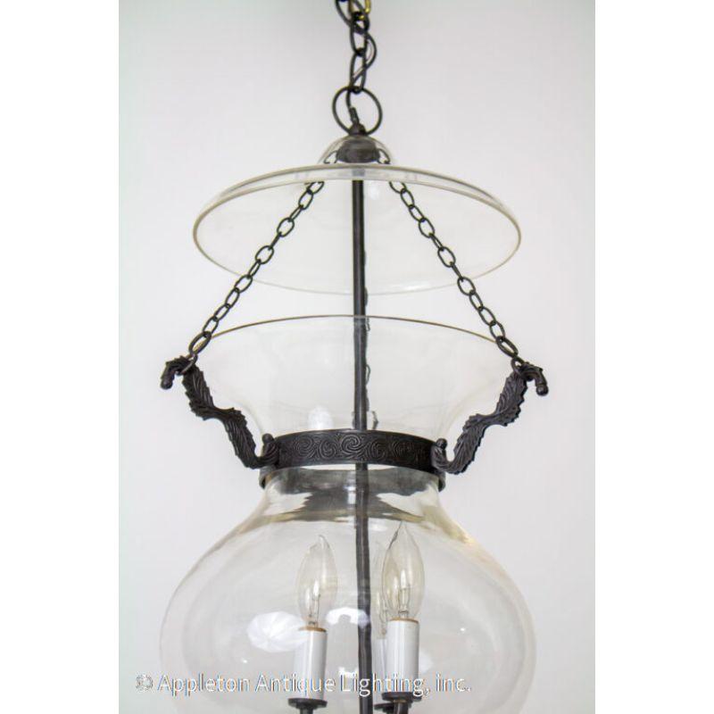 Late 20th Century Traditional Bell Jar Lantern In Excellent Condition In Canton, MA