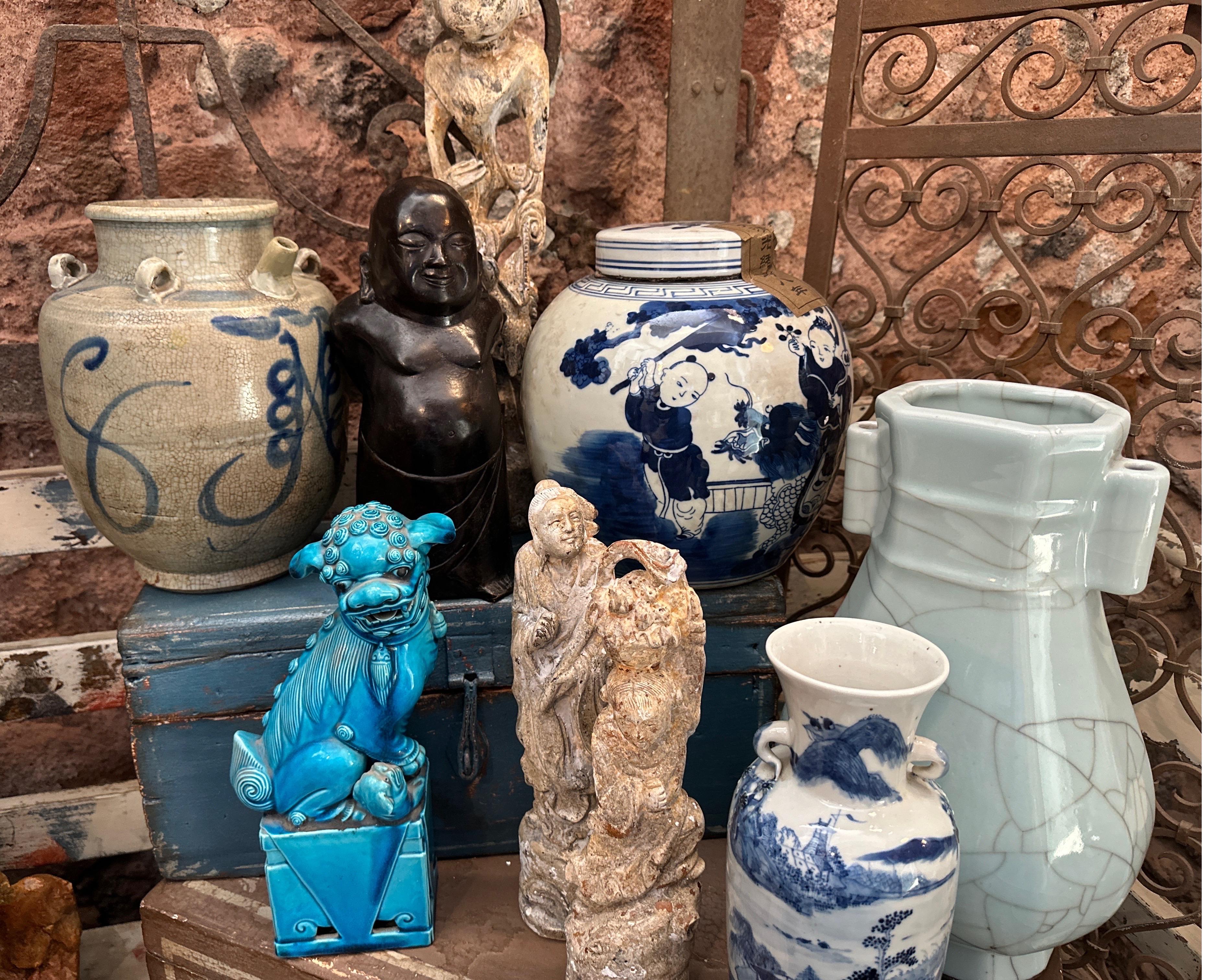 Traditionelles chinesisches Ingwerglas aus blauer und weißer Keramik des späten 20. Jahrhunderts im Angebot 4