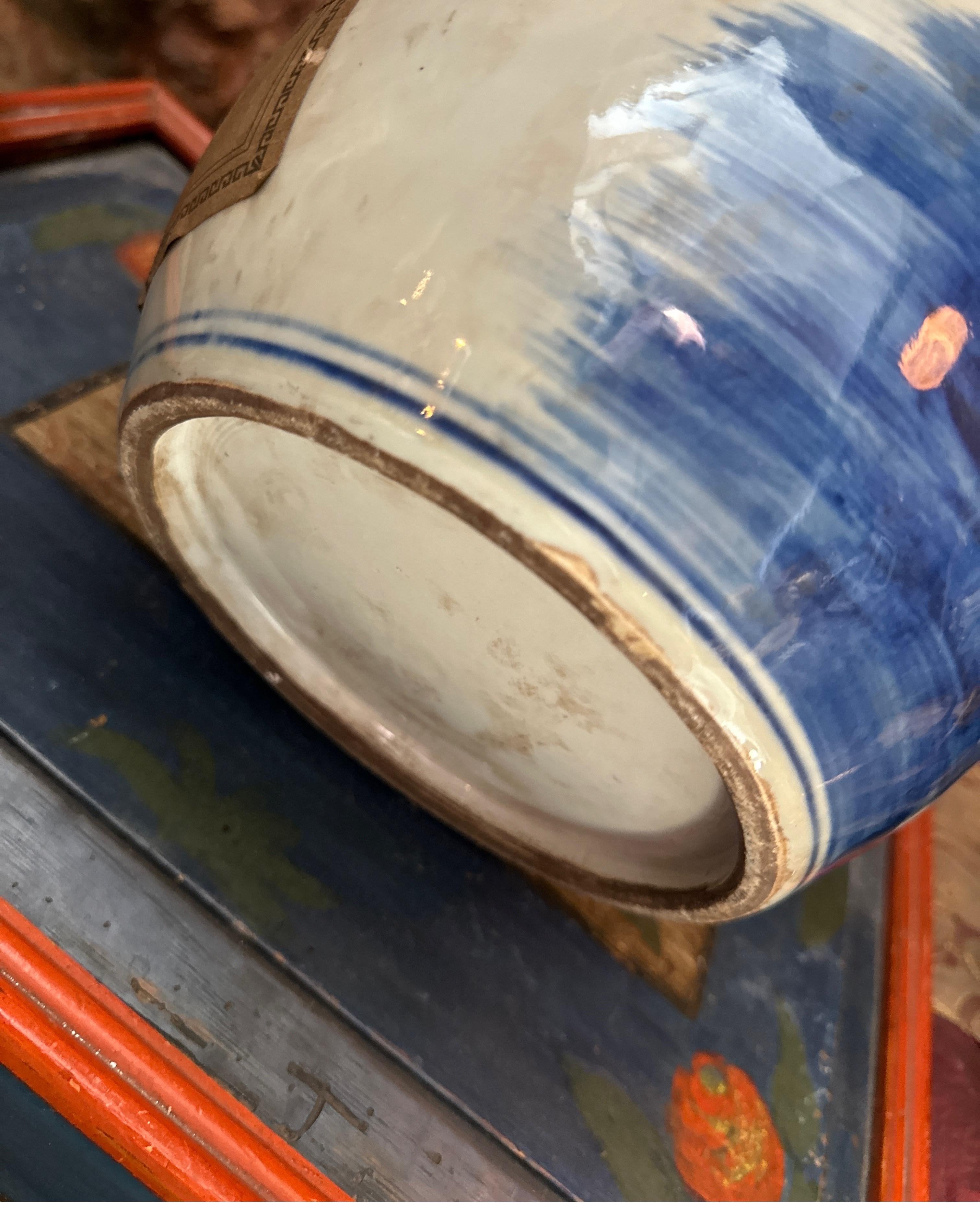 Traditionelles chinesisches Ingwerglas aus blauer und weißer Keramik des späten 20. Jahrhunderts im Angebot 2