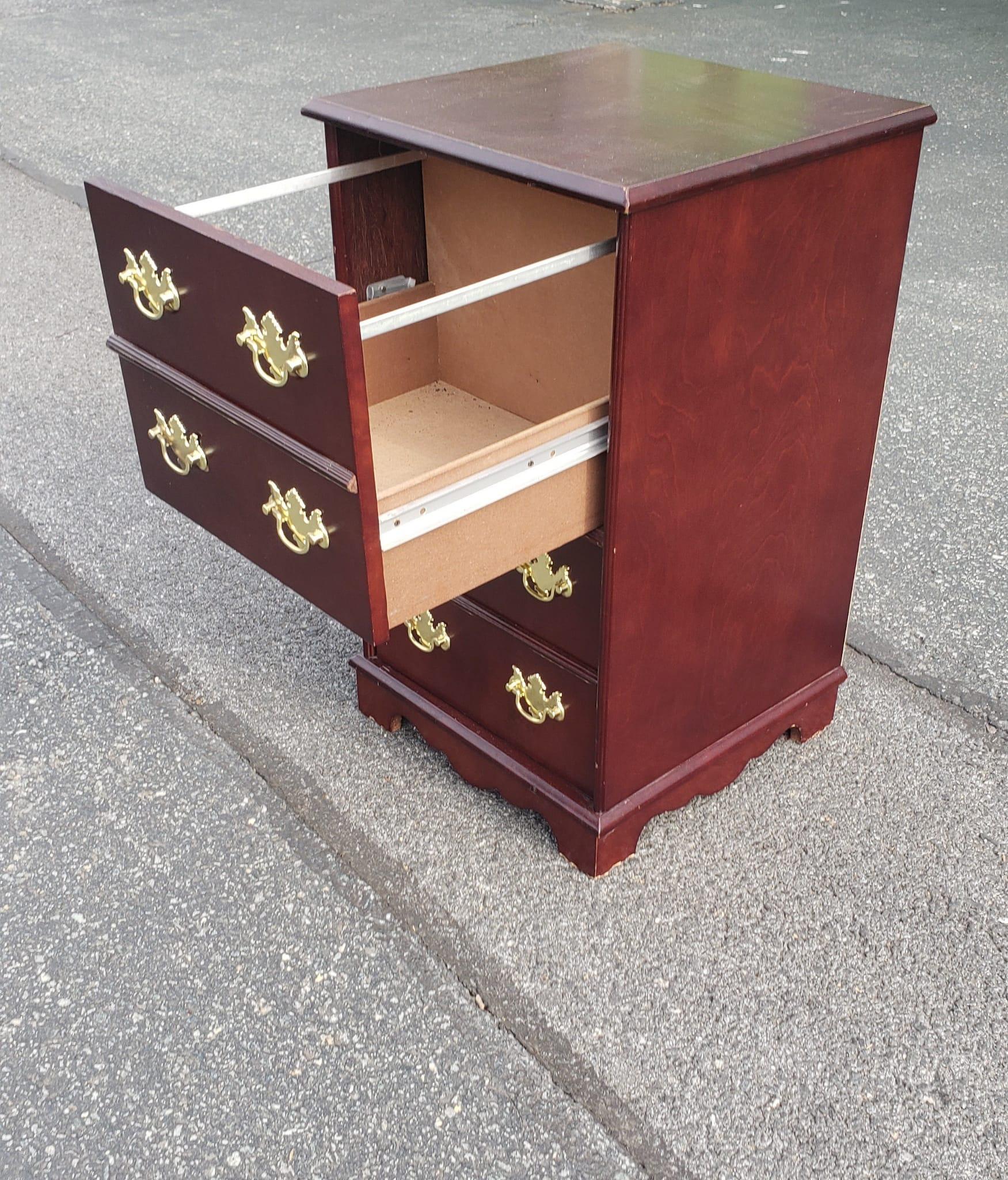 Unknown Late 20th Century Two-drawer Chippendale  Mahogany Filing Cabinet For Sale
