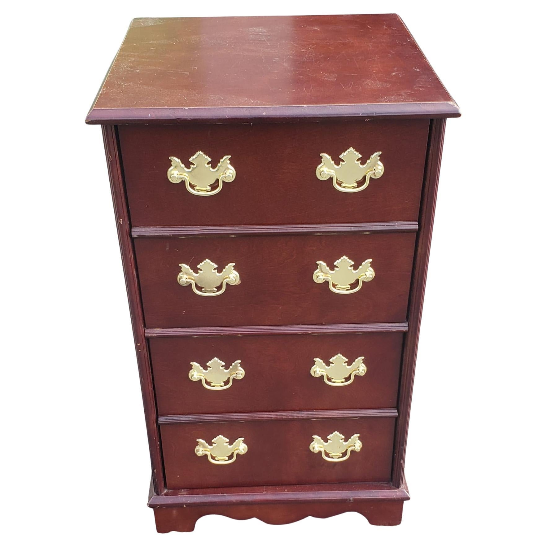 Late 20th Century Two-drawer Chippendale  Mahogany Filing Cabinet For Sale