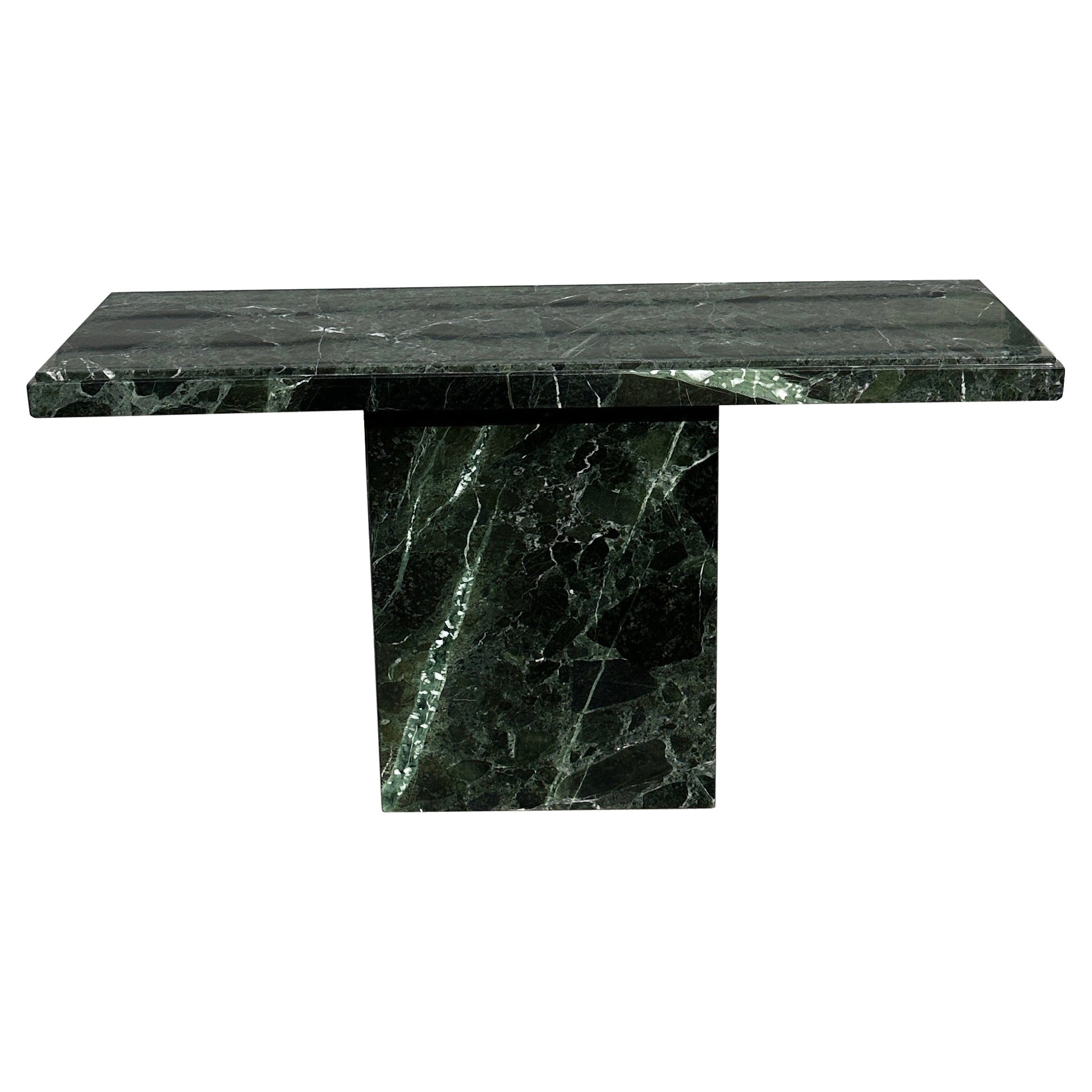 Late 20th Century Verde Alpi Green Marble Console Table