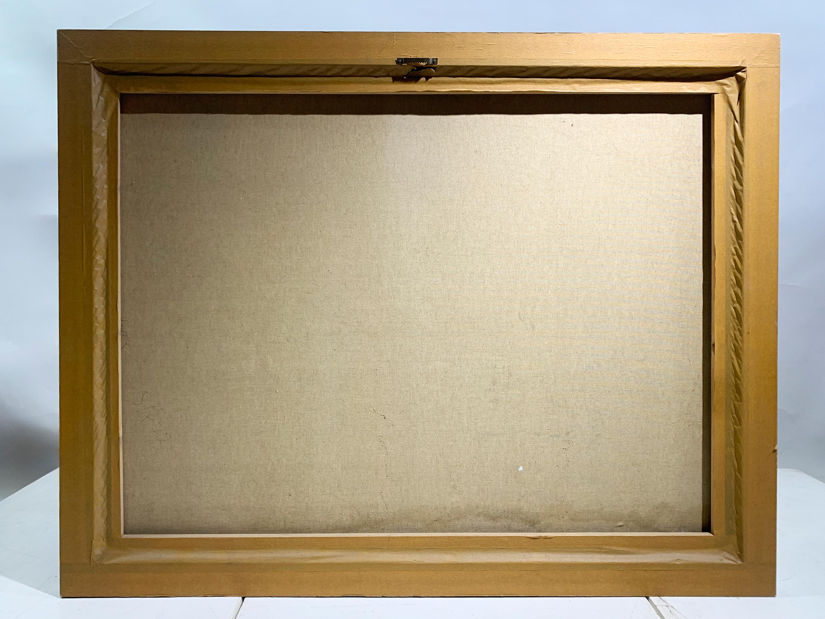 Ende des 20. Jahrhunderts Lebendige abstrakte Malerei, Sonne, Meer und Landschaft, signiert im Angebot 4