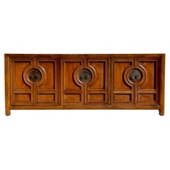 Late 20th Century Used Asian Century Furniture Medallion Credenza