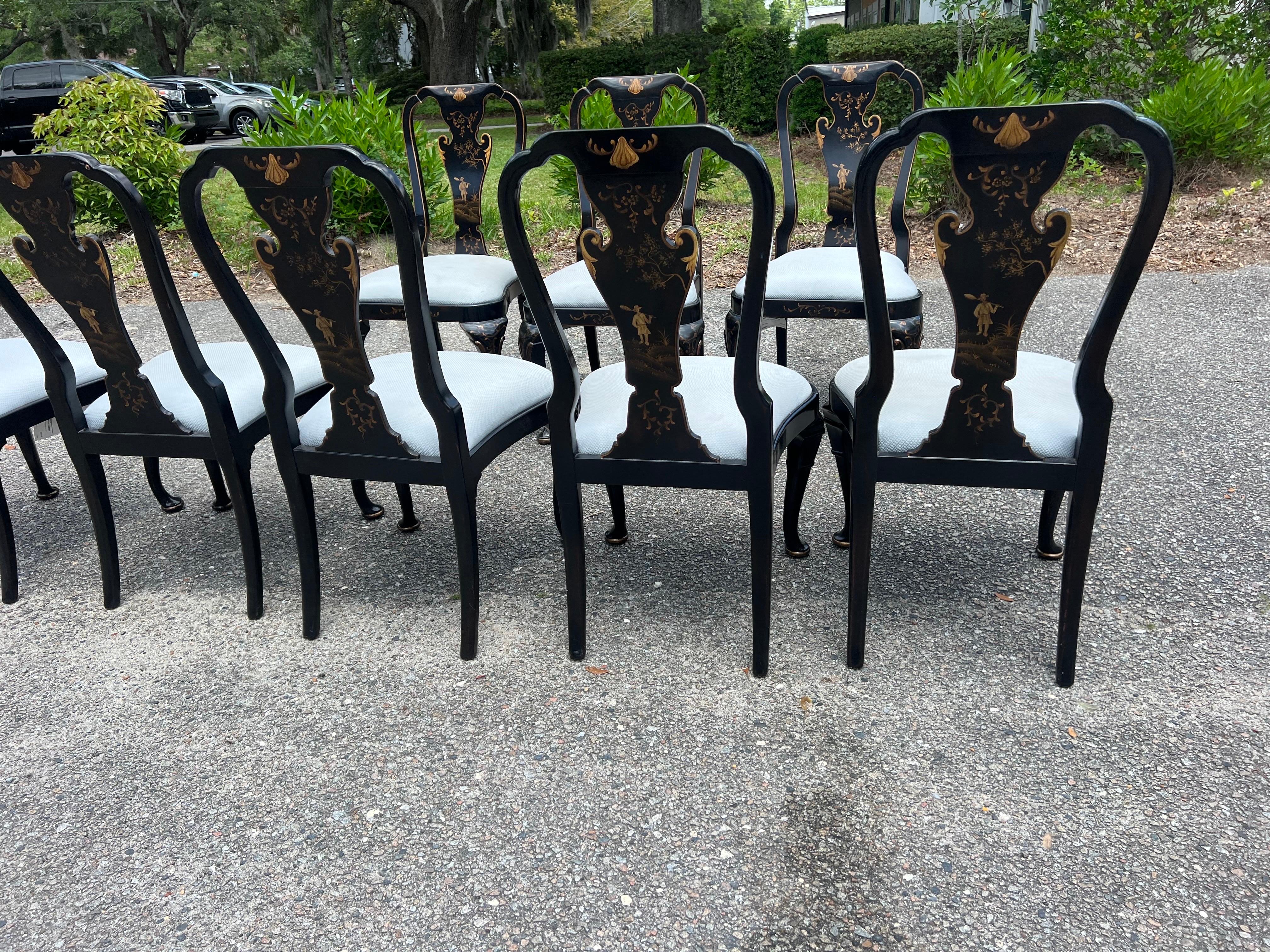 Lacquer Late 20th Century Vintage Baker Furniture Knapp & Tubbs Chinoiserie Ch