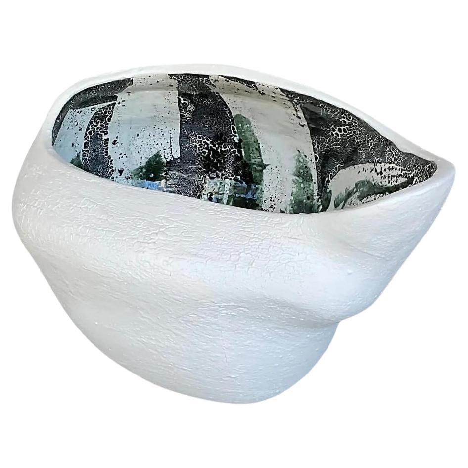 Fin du 20ème siècle Vintage Biomorphic Studio Pottery Bowl - Signé