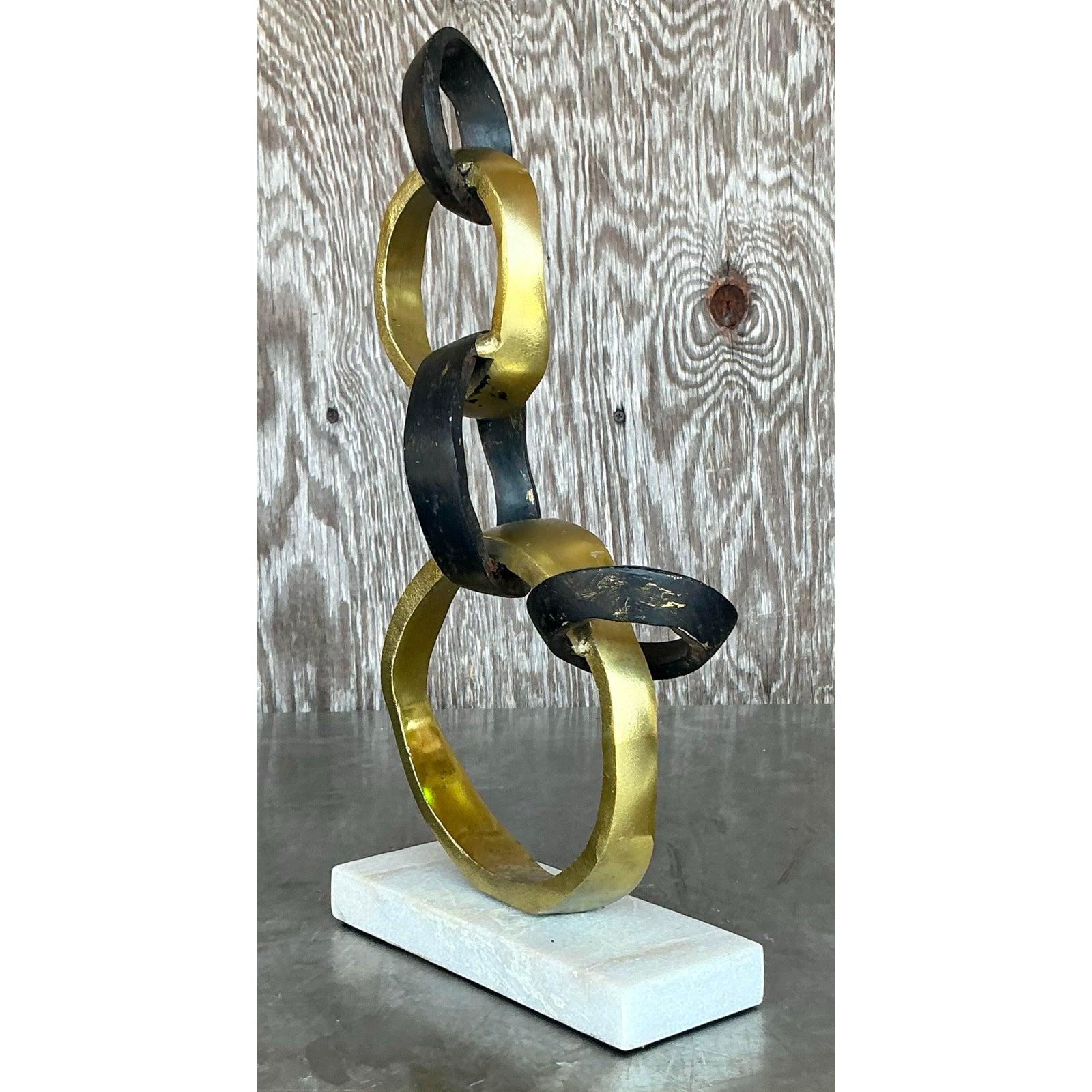Scultura ad anelli astratta boho della fine del XX secolo In condizioni buone in vendita a West Palm Beach, FL