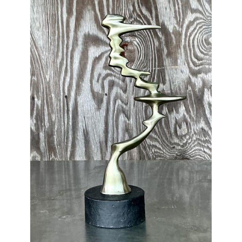 Scultura astratta boho della fine del XX secolo - Set di 2 pezzi in vendita 1
