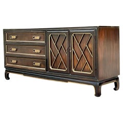 Late 20th Century Vintage American of Martinsville Chinese Chippendale Credenza