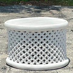 Late 20th Century Vintage Boho Bamileke Wood Coffee Table