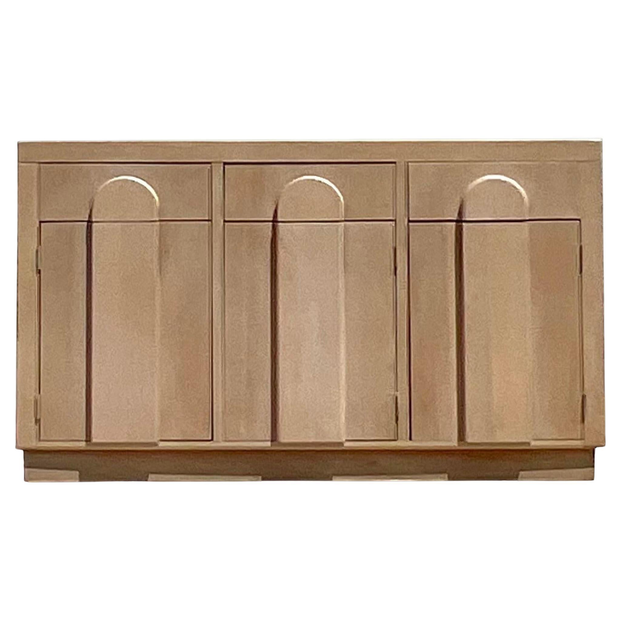 Late 20th Century Vintage Boho Broyhill Arched Credenza