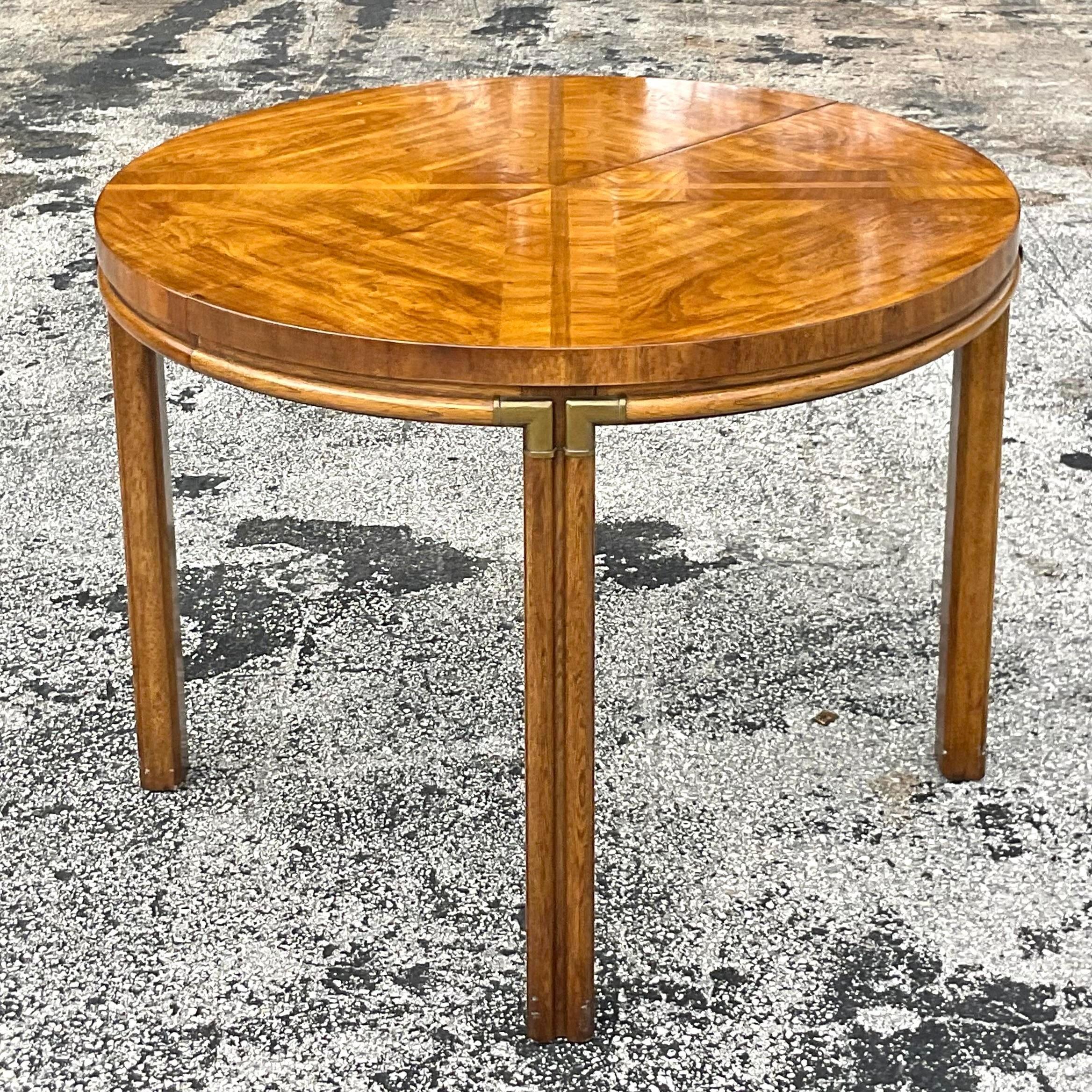 Late 20th Century Vintage Boho Drexel Accolade Campaign Dining Table 2