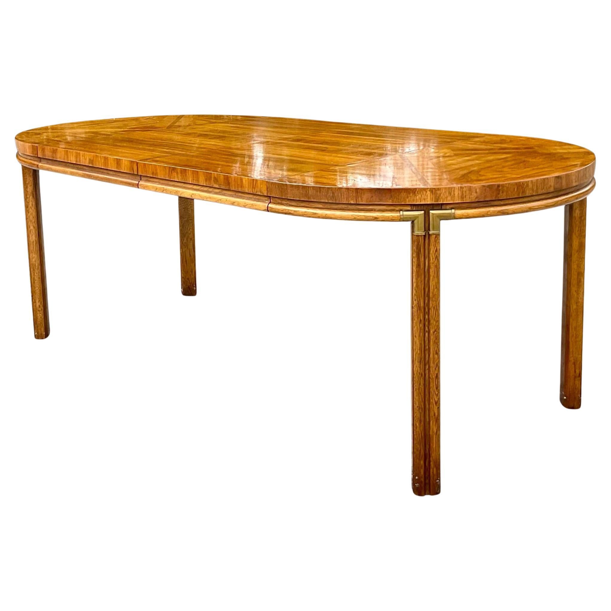 Late 20th Century Vintage Boho Drexel Accolade Campaign Dining Table