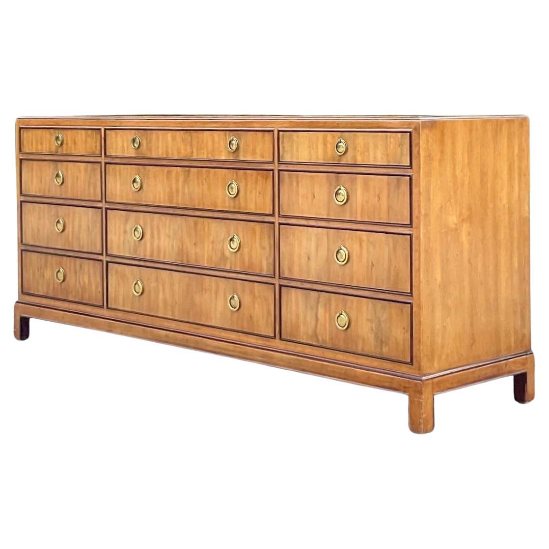 DREXEL Velero Mid 20th Century Spanish Style Triple Dresser For Sale at