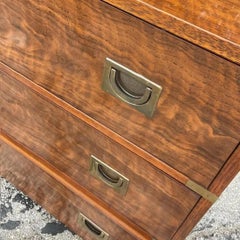 Late 20th Century Vintage Boho Drexel Campaign Chests - a Pair