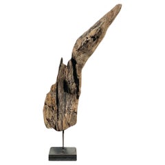 Fin du 20ème siècle Vintage Boho Drift Wood Sculpture