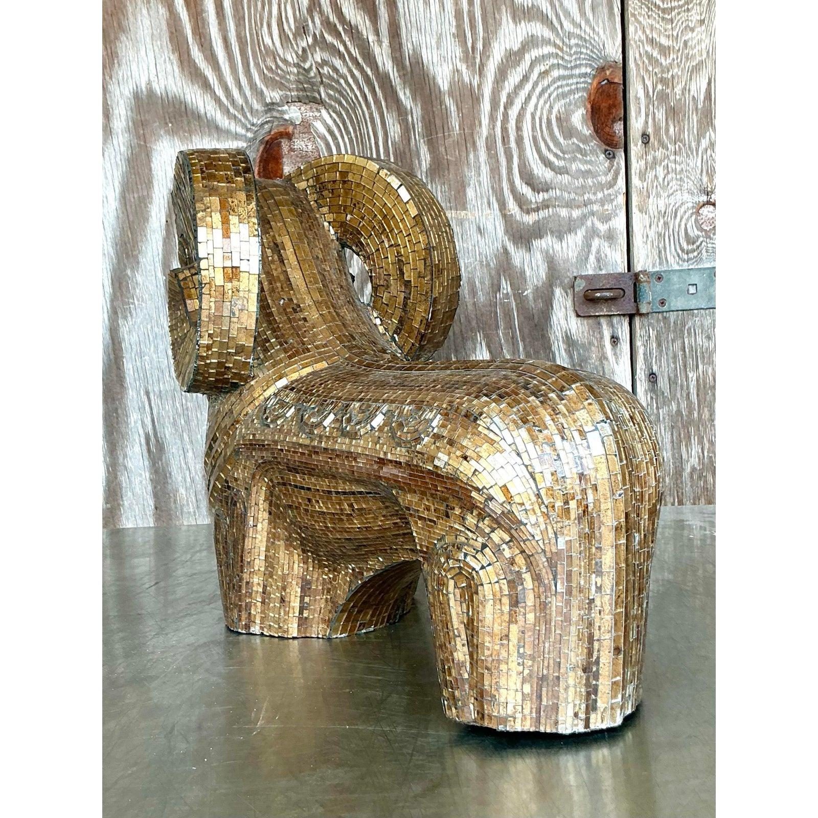 Mosaico astratto di vetro Boho della fine del XX secolo Ram In condizioni buone in vendita a West Palm Beach, FL