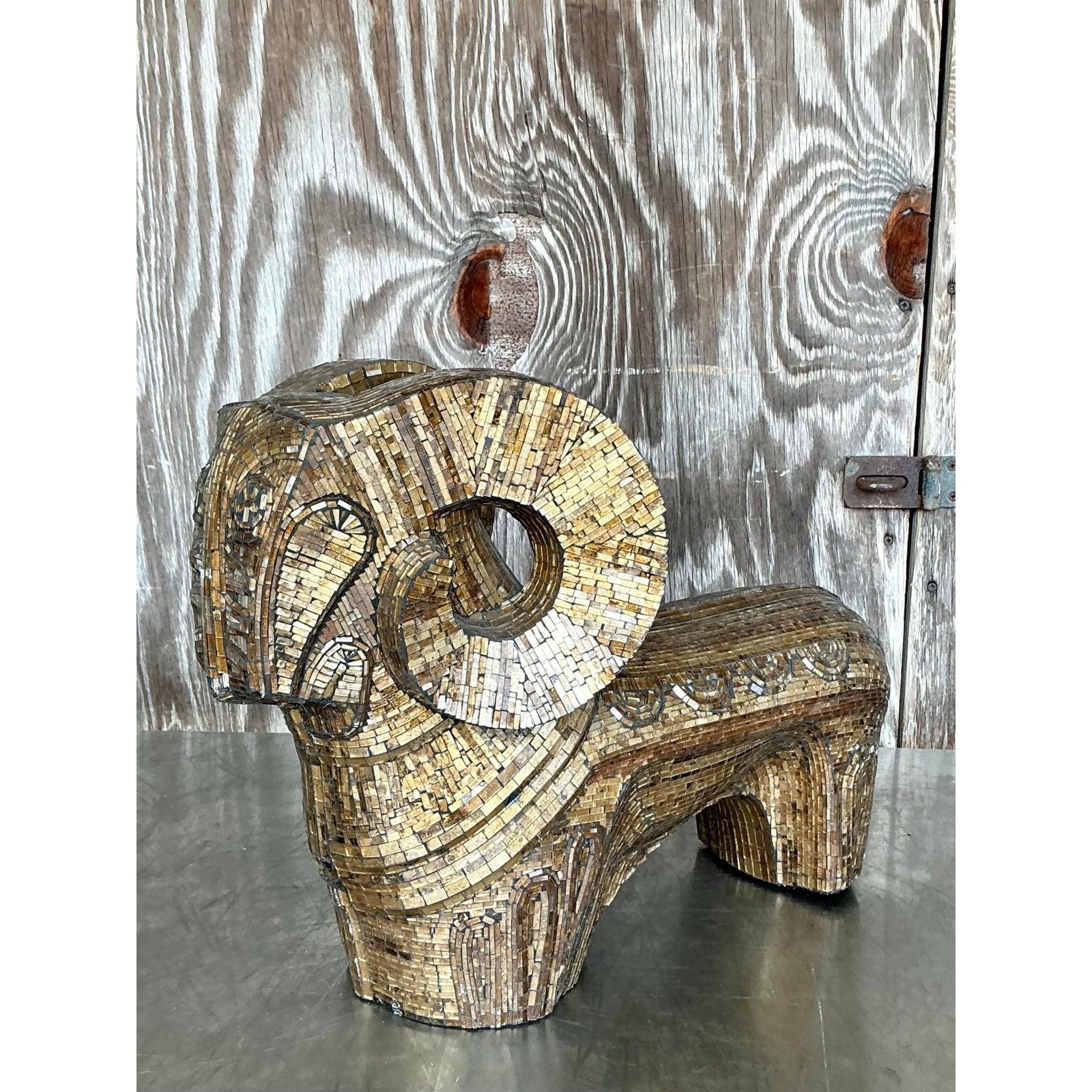 Mosaico astratto di vetro Boho della fine del XX secolo Ram in vendita 2