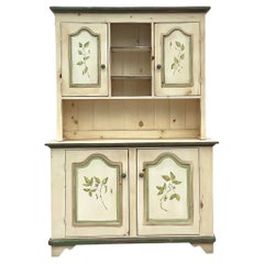 Late 20th Century Vintage Boho Hand Painted Hutch