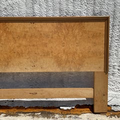 Late 20th Century Vintage Boho Henredon Scene Two Burl Wood Queen Headboard
