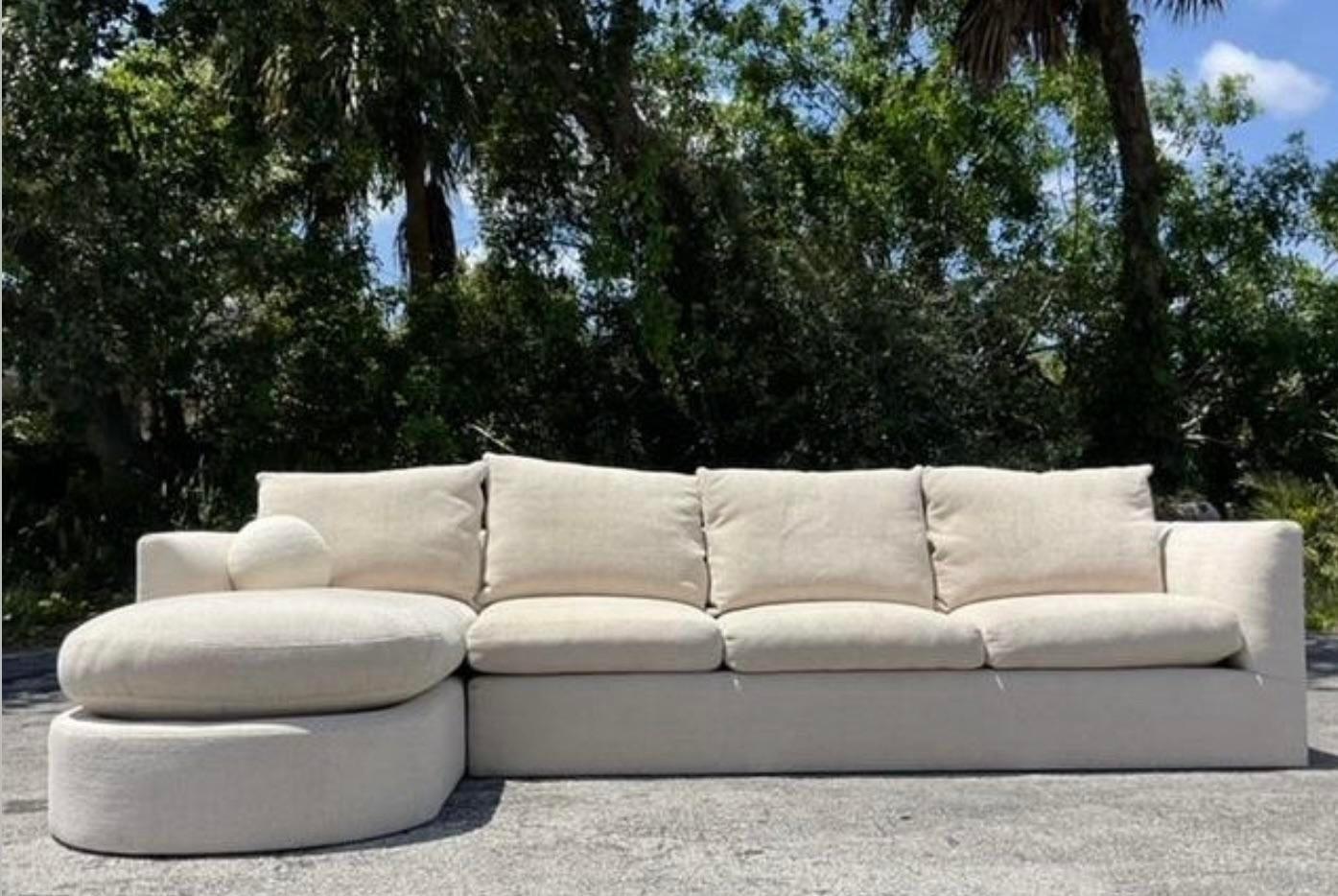 North American Late 20th Century Vintage Boho Kreiss Sectional Sofa