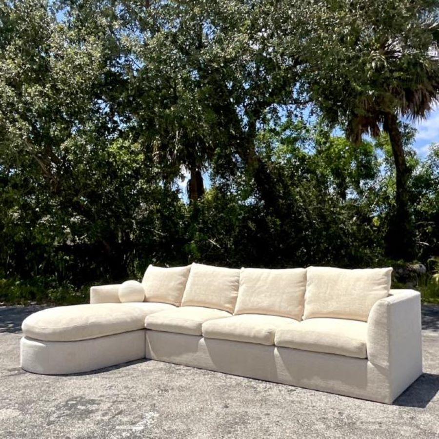 Late 20th Century Vintage Boho Kreiss Sectional Sofa 3