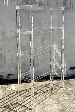 Late 20th Century Vintage Boho Lucite Etagere