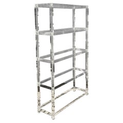 Late 20th Century Vintage Boho Lucite Etagere