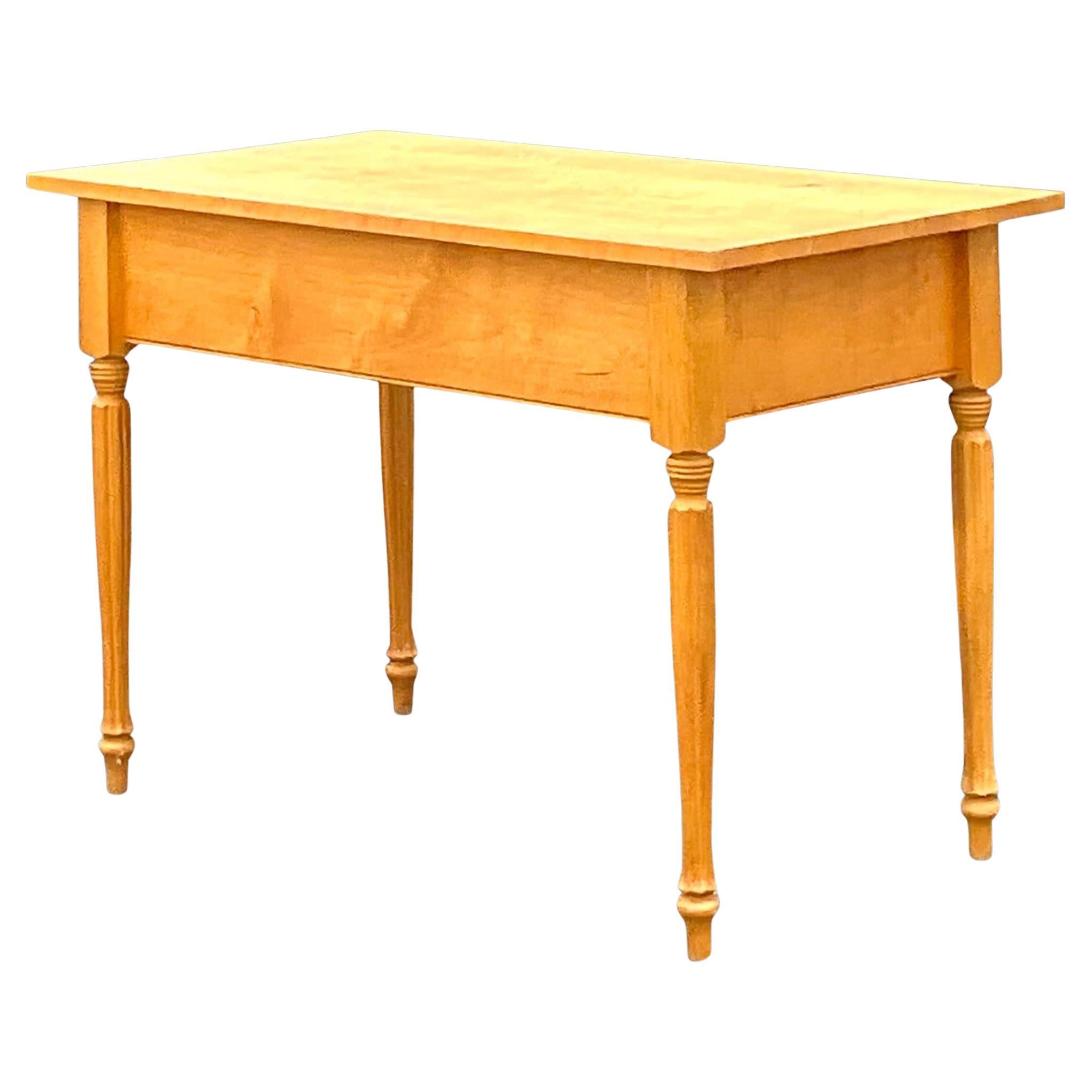 Table de ferme console en érable Boho de la fin du 20e siècle