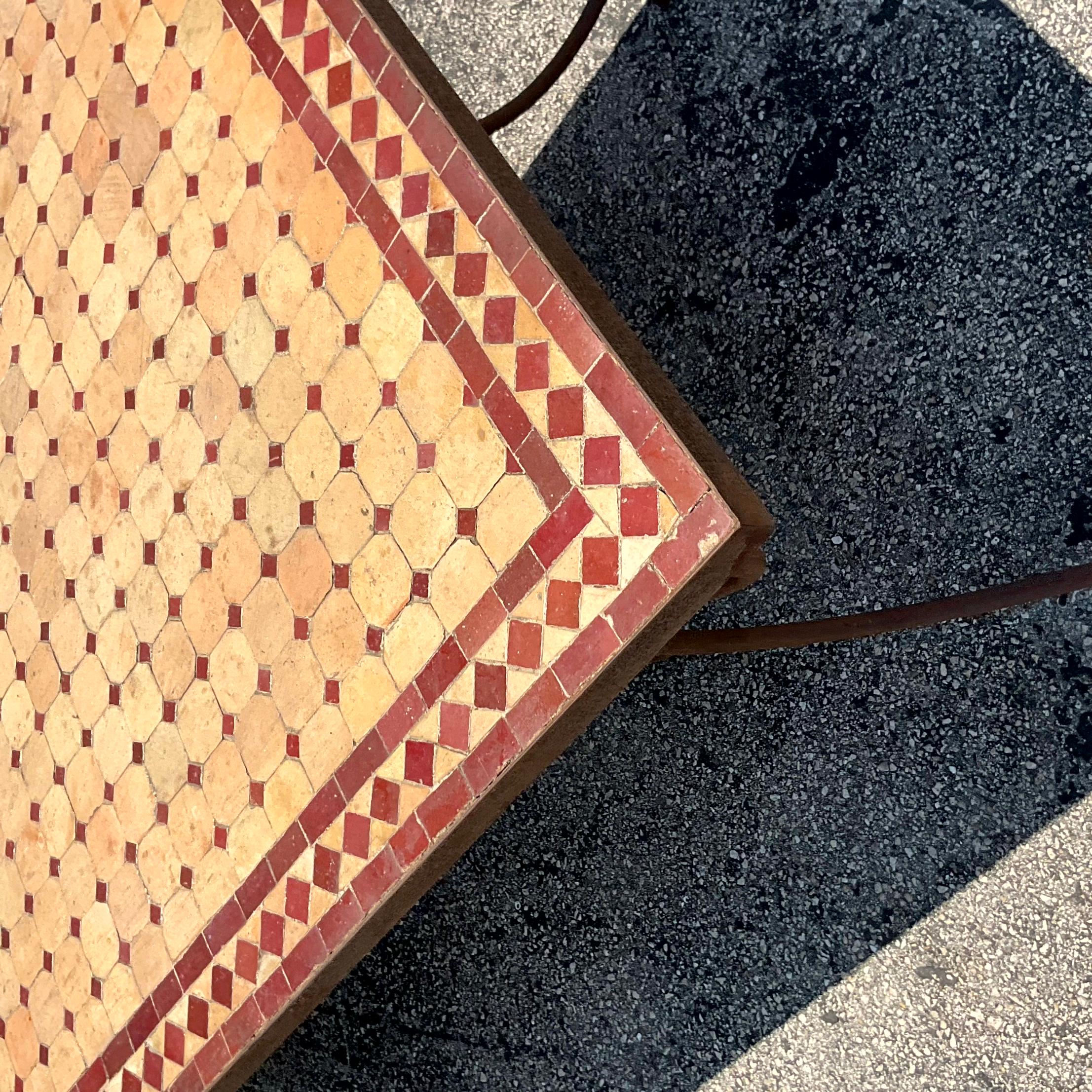 Late 20th Century Vintage Boho Moroccan Tile Dining Table 5