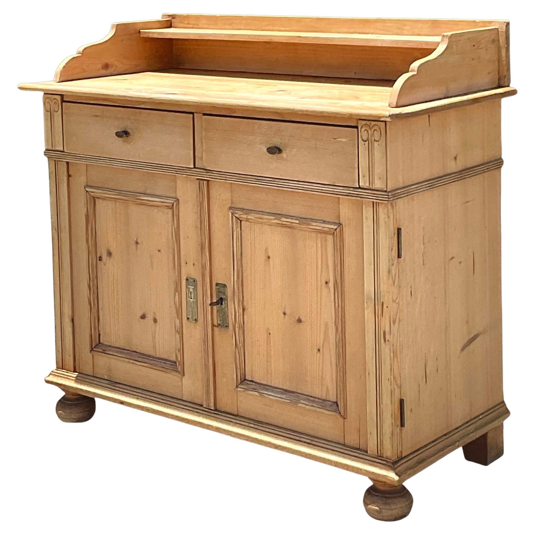 Late 20th Century Vintage Boho Pine Cabinet