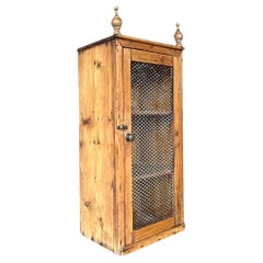 Late 20th Century Vintage Boho Primitive Wire Door Wall Cabinet
