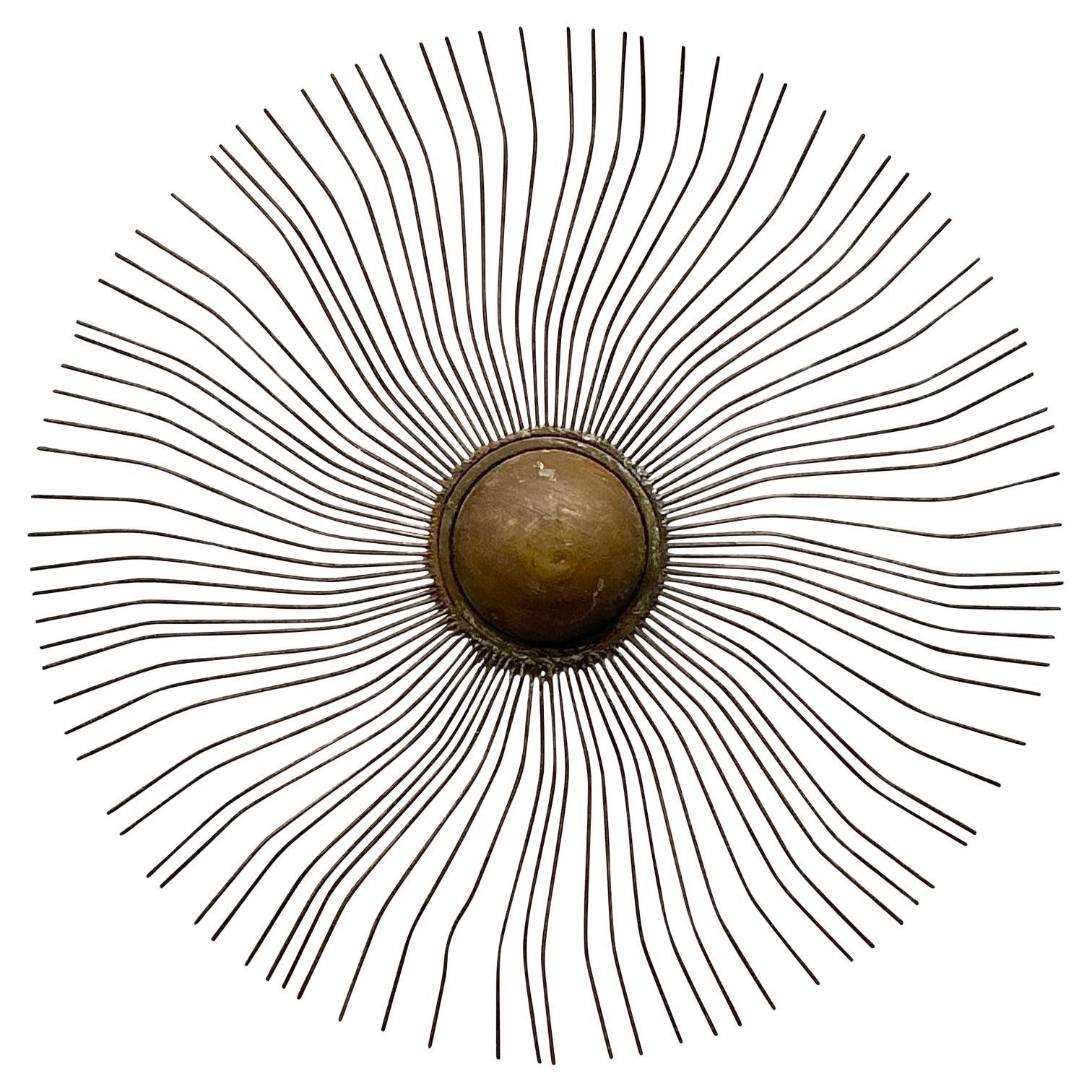 Scultura da parete di fine secolo Boho Radiant Sun Small