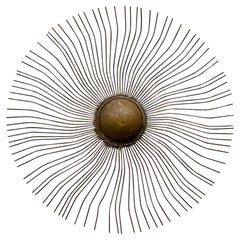 Late 20th Century Vintage Boho Radiant Sun Wall Sculpture Small
