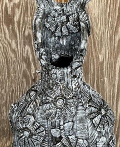 Late 20th Century Vintage Boho Studio Pottery Sculpture of Man