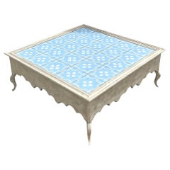 Late 20th Century Vintage Boho Swedish Hand Painted Coffee Table