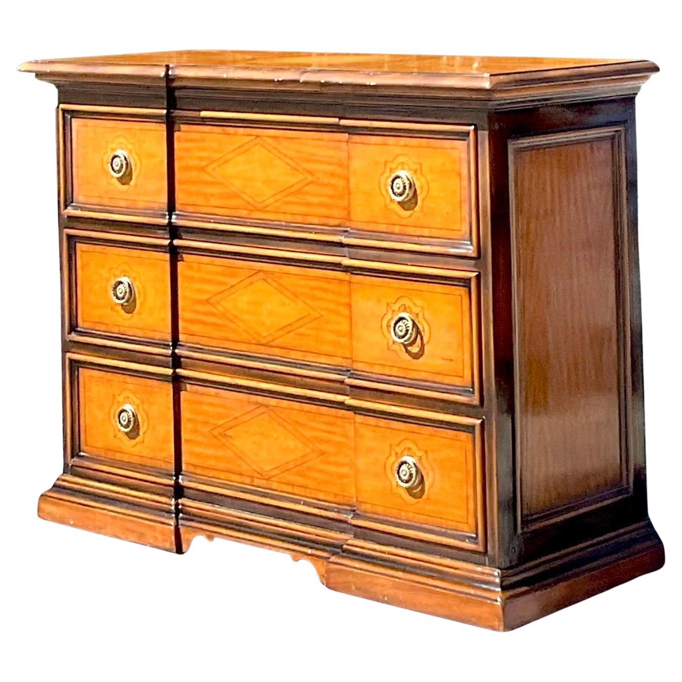 Late 20th Century Vintage Boho Theodore Alexander “Madrid” Chest of Drawers For Sale